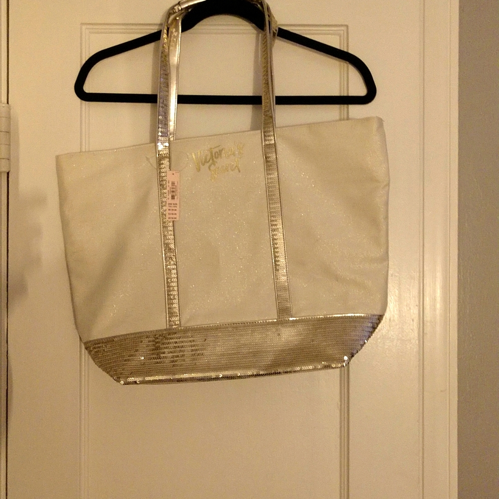 Victoria Secret sequin tote bag